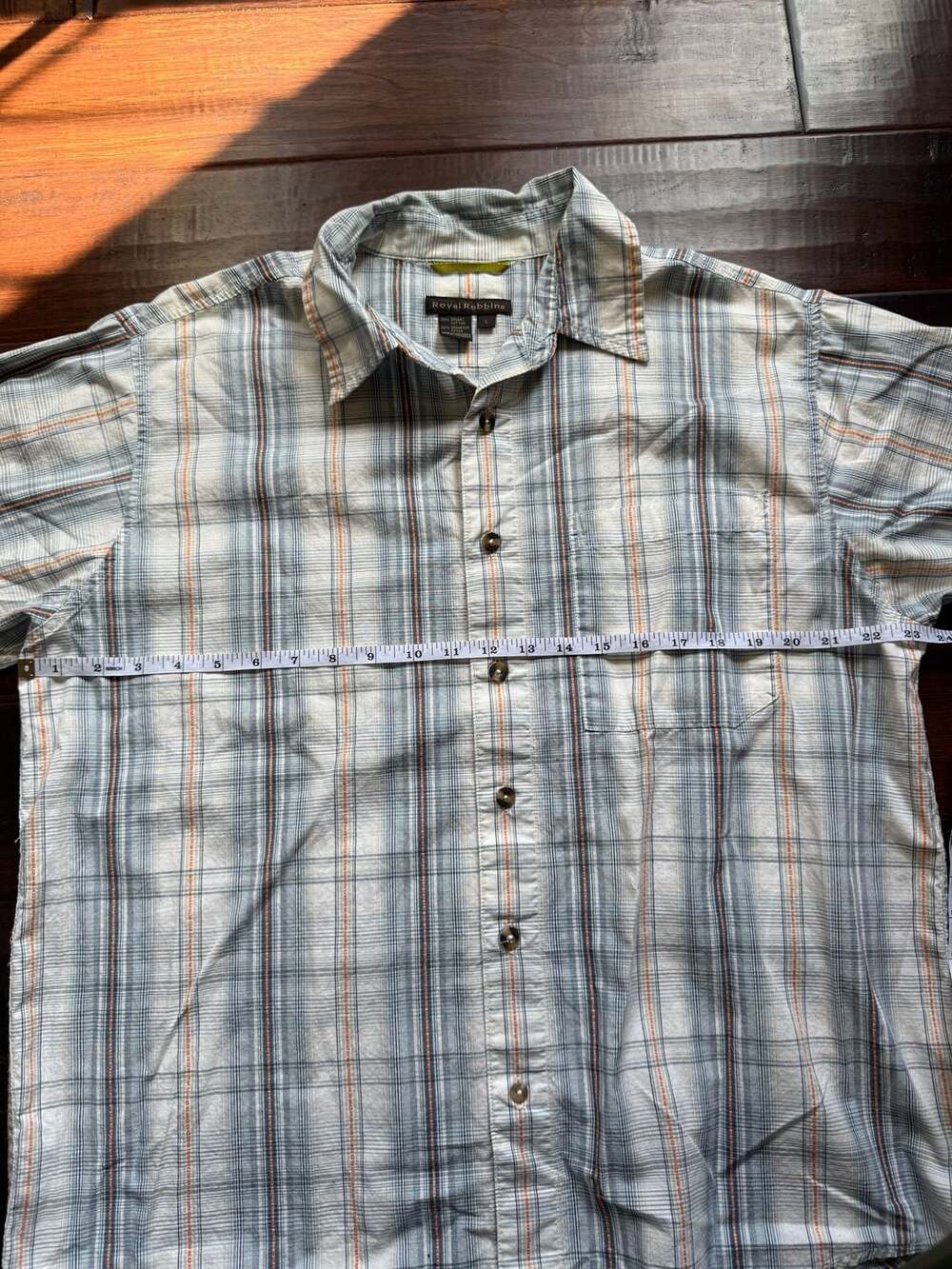 Royal Robbins Men's 100% Organic Cotton Short Sleeve Button Down Shirt Size L - Picture 5 of 6